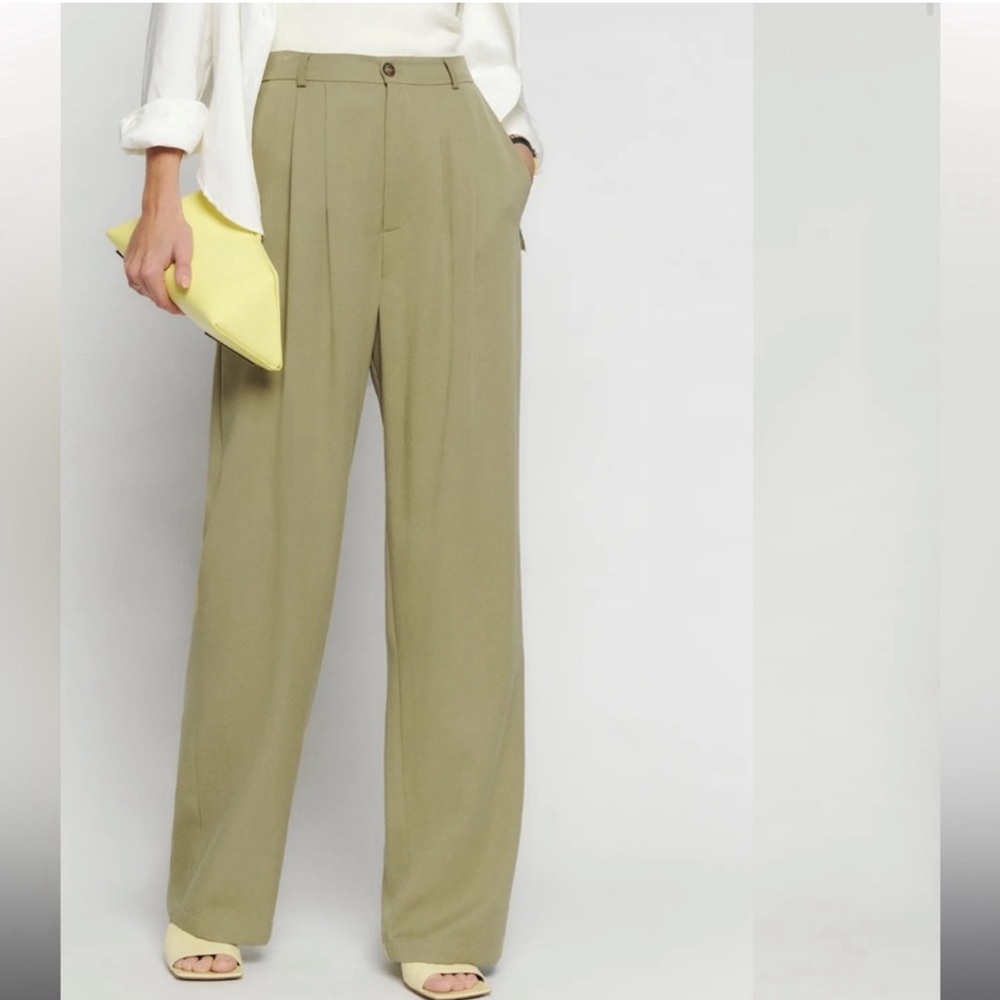 Reformation Mason Pant (Olive Oil Color)